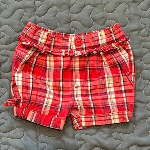 Koala Kids Newborn Res, White, and Blue Plaid Shorts